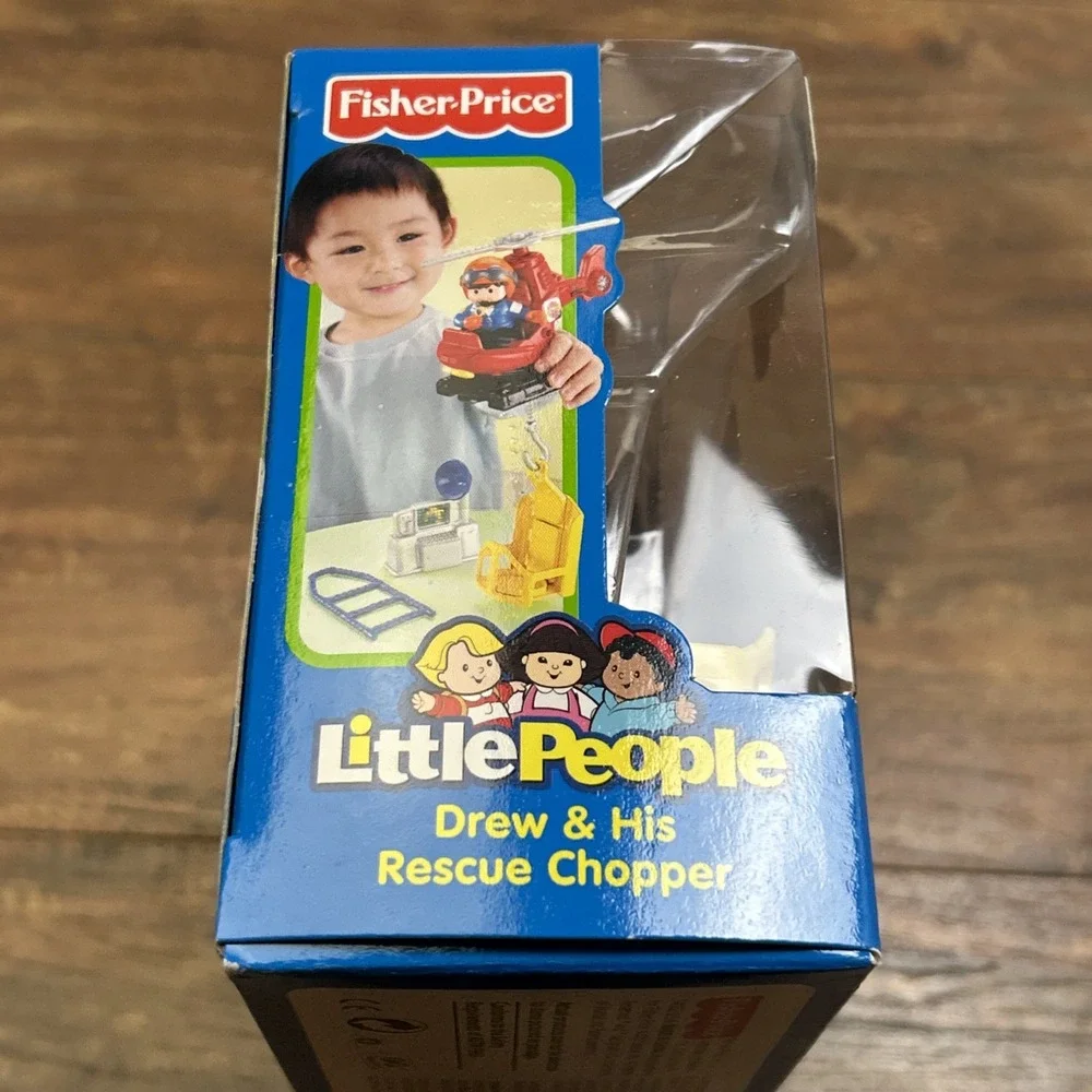 LITTLE PEOPLE DREW & HIS RESCUE CHOPPER By FISHER PRICE 2007 NEW L4793
